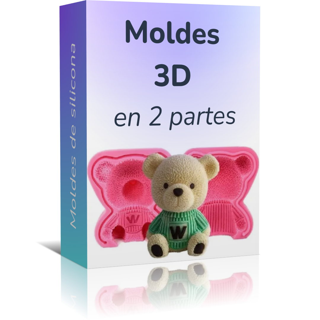 caja moldes 3d 2 partes